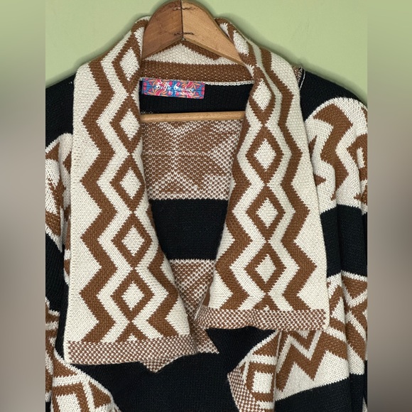 Selfie Couture Aztec Southwestern Open Front Cardigan Women’s Size M/L Cowgirl - Picture 3 of 7